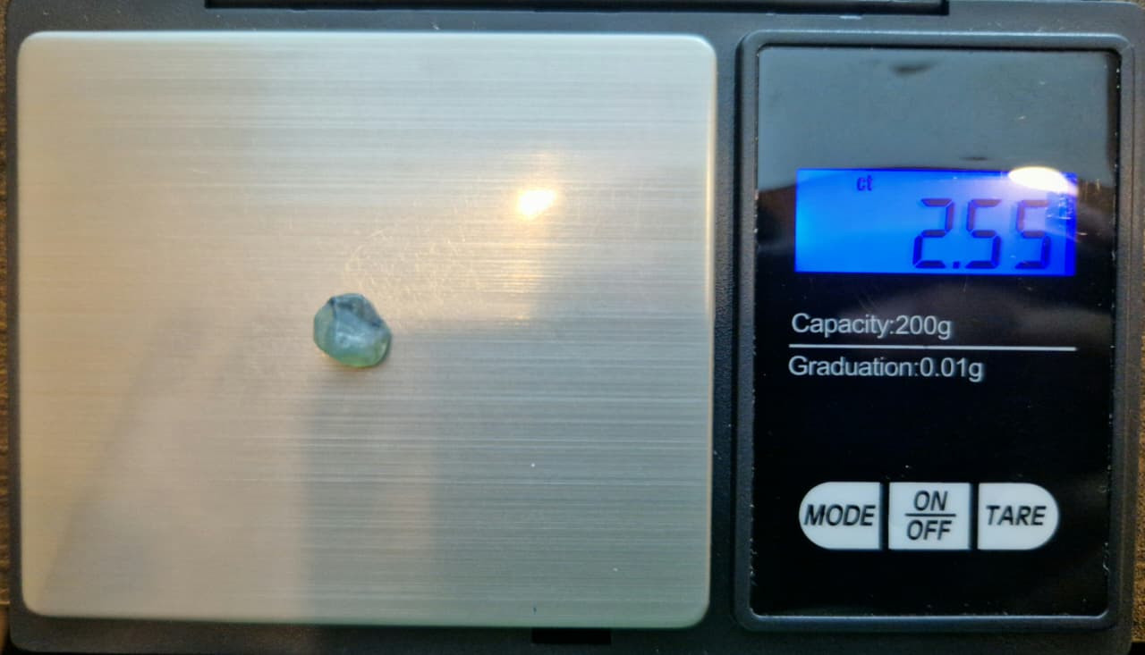 2.55 Ct. Green sapphire from Nigeria